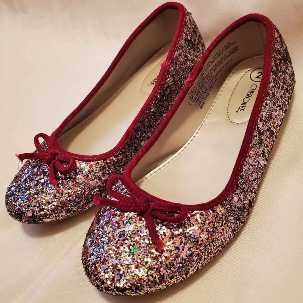 Girl's 2 Cherokee Fleta Glitter Ballet Flat